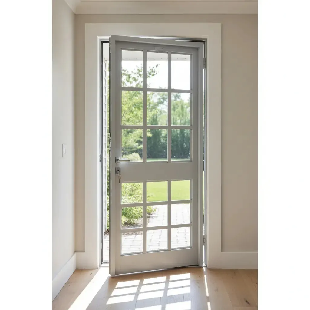 Puerta Chapa Simple Vidrio Repartido Mod. 305