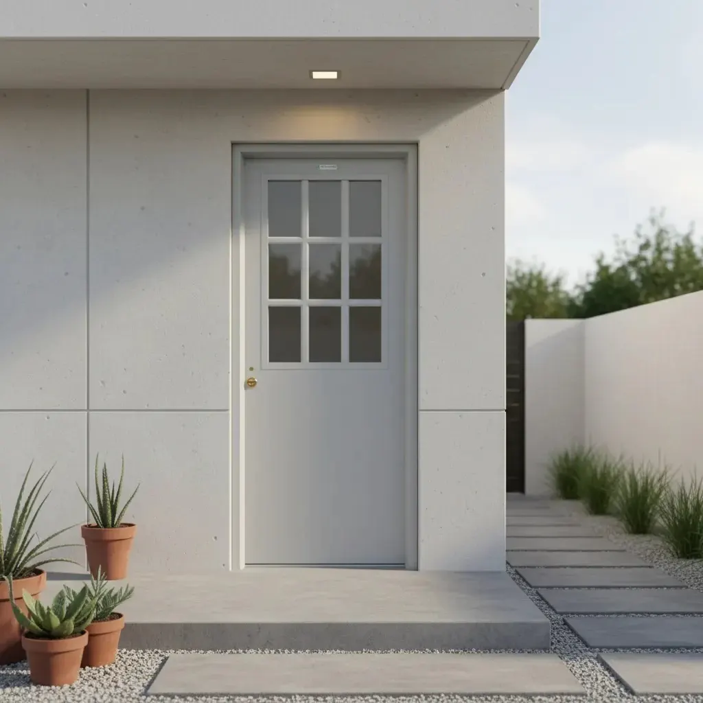 Puerta de Chapa Doble 1/2 reja Mod. 141
