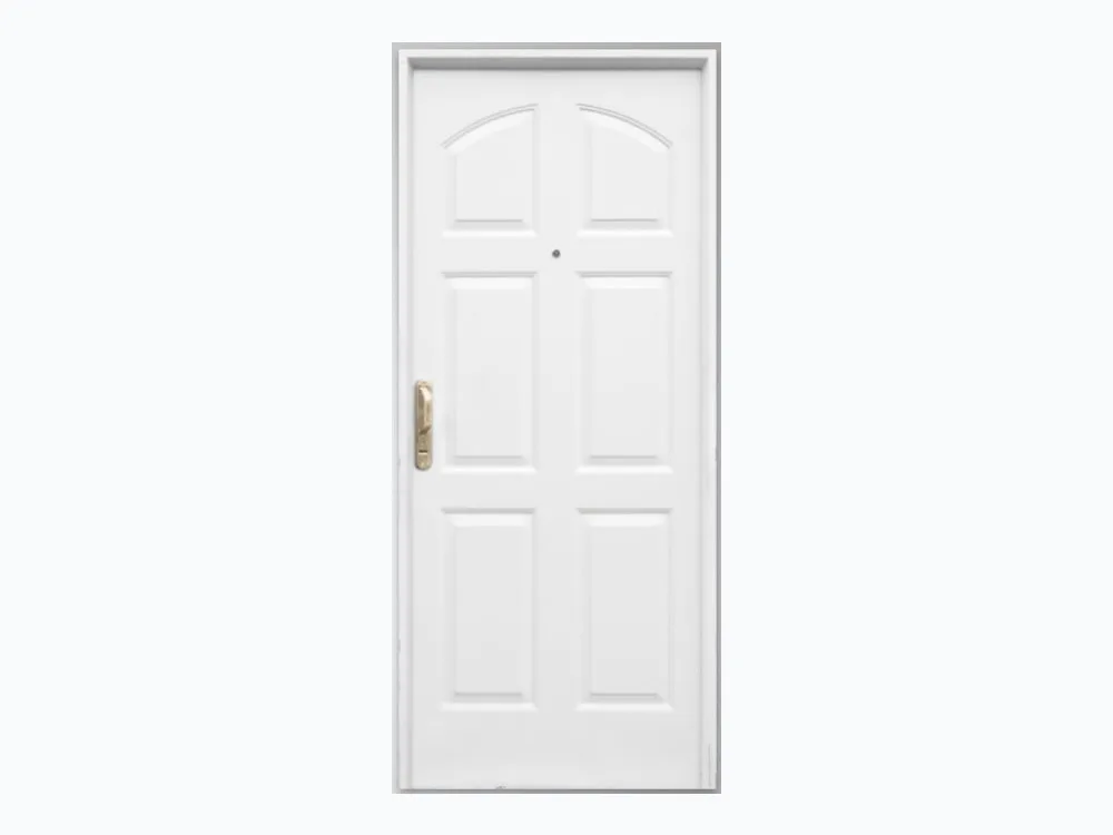 Puerta de Chapa Doble Inyectada Estampada Mod. 982 Ciega 6 Tableros 1/4 Punto